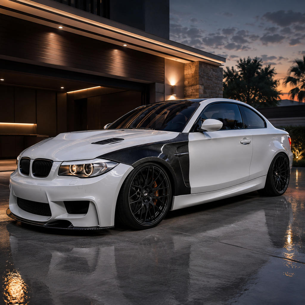 Carbon fiber front fender for BMW E82 1M / E88 1 Series Coupe