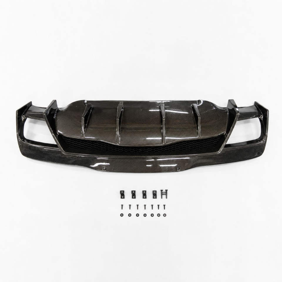 Corvette C8 Carbon Fiber Rear Diffuser Vertical Fins 2020-2024 image 2