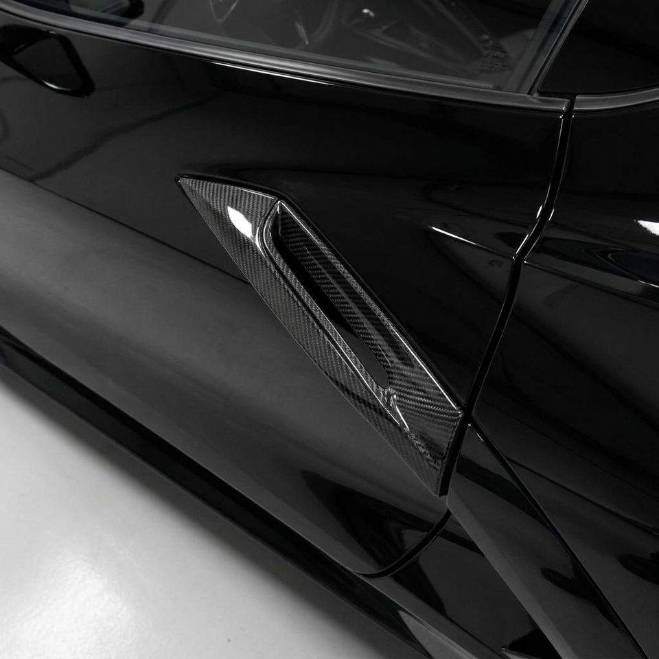 Corvette C8 Dry Carbon Fiber Door Handle Covers 2020-2024 image 3