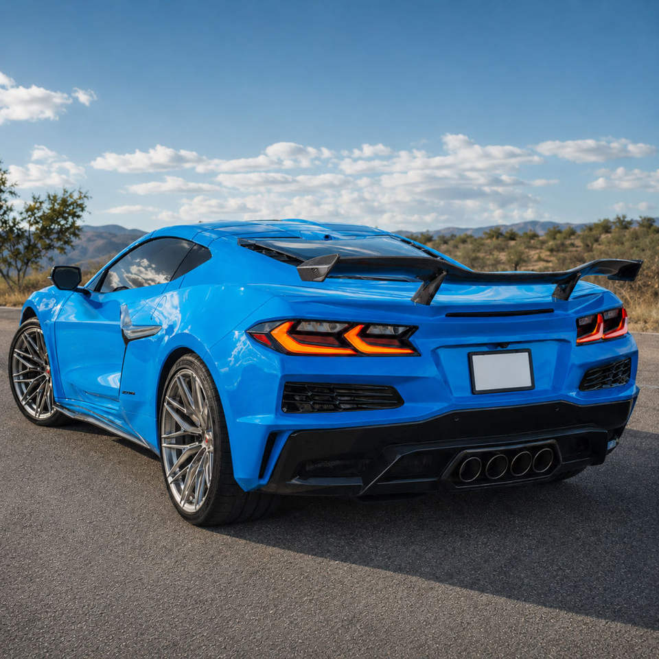 Corvette C8 Z06 Dry Carbon Fiber Rear Wing Spoiler 2020-2024 image 2