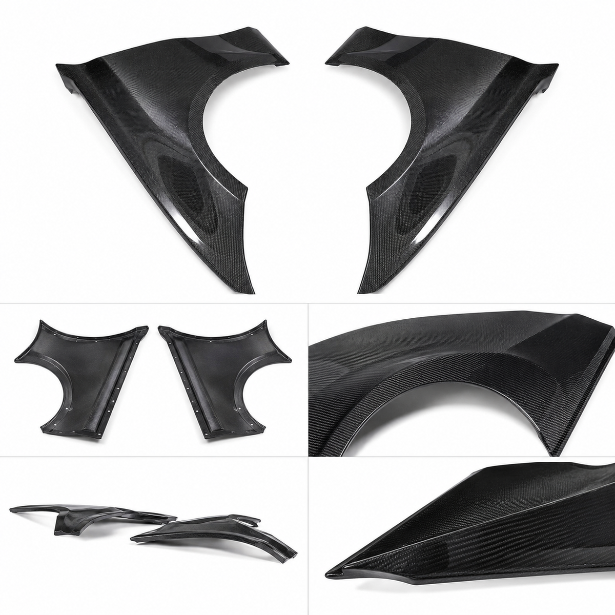 BMW G20/G28 3 Series LCI 2020–2022 Carbon Fiber Front Fenders – Gloss Black