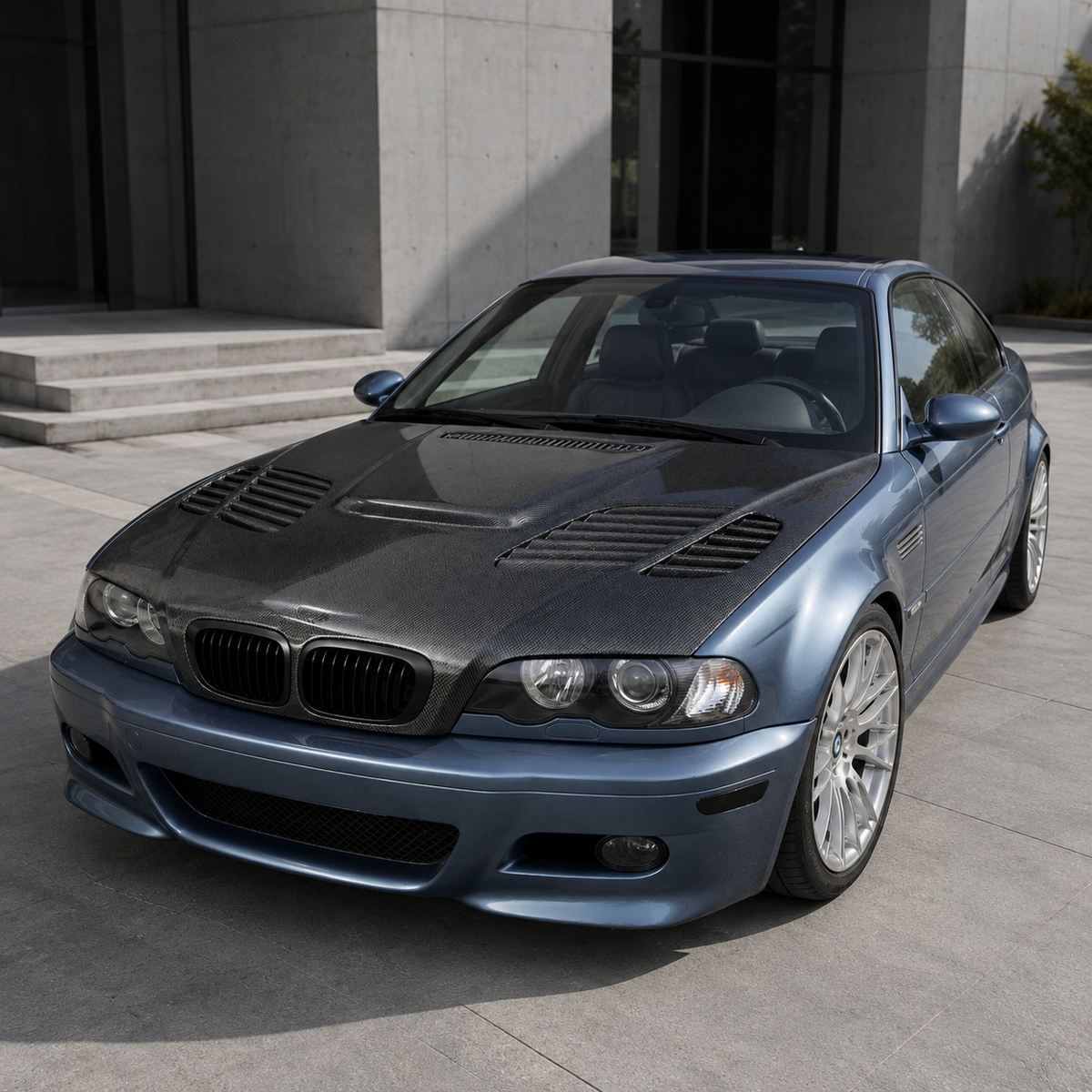 BMW E46 M3 GTR Style Carbon Fiber Hood