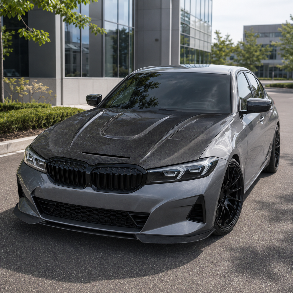 Carbon Fiber Hood for 2019+ BMW 3 Series G20/G28 | Gloss Finish Replacement Bonnet