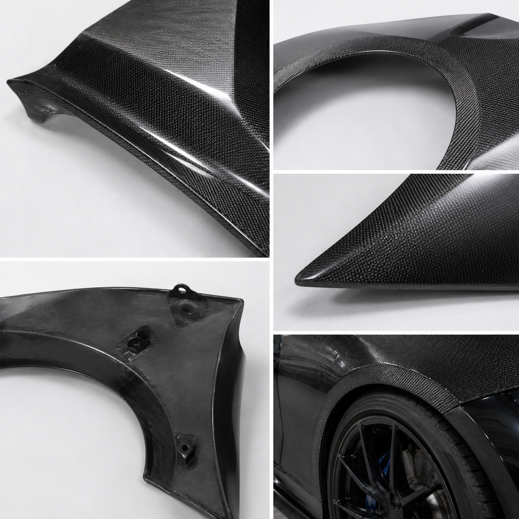 BMW G20/G28 3 Series LCI 2020–2022 Carbon Fiber Front Fenders – Gloss Black