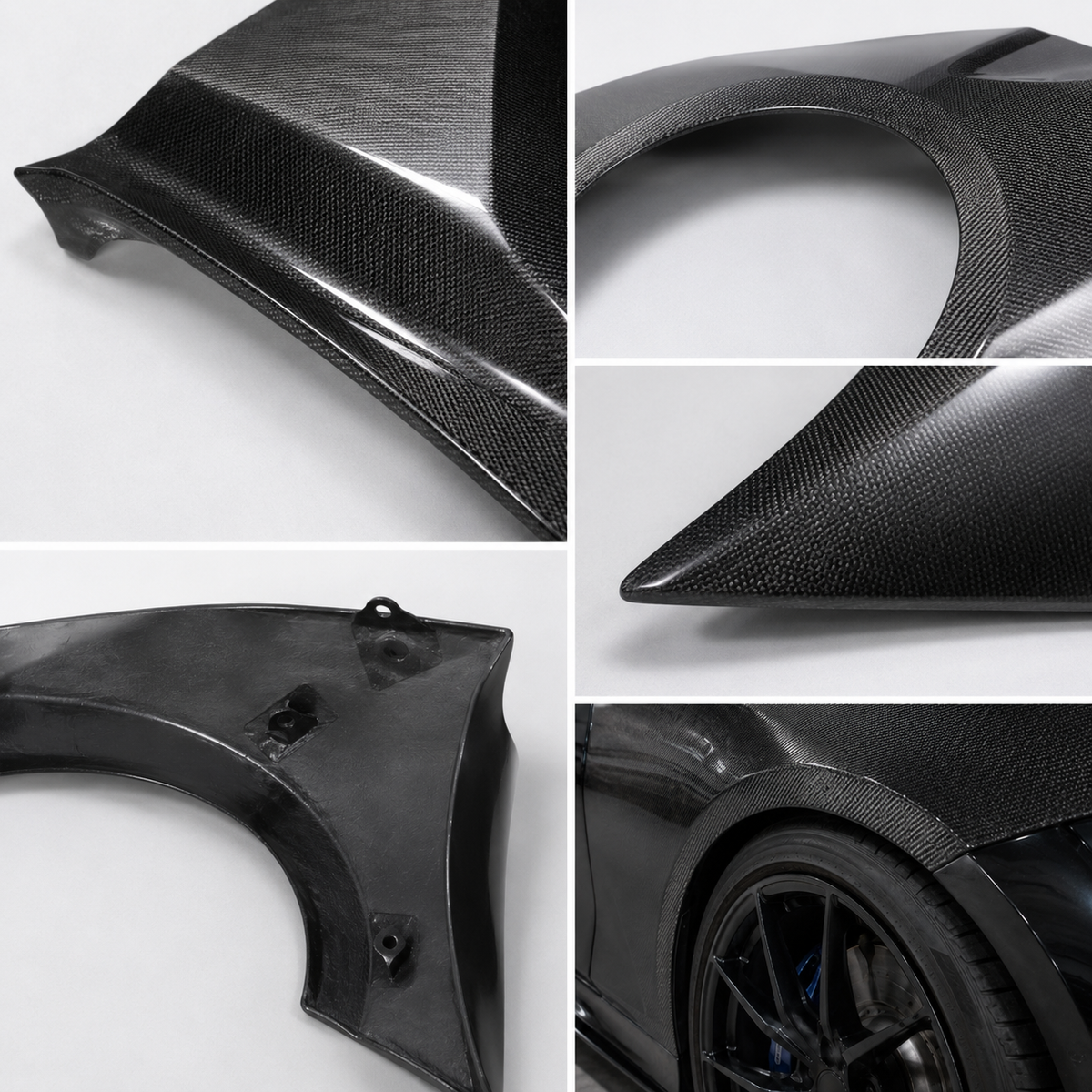 BMW G20/G28 3 Series LCI 2020–2022 Carbon Fiber Front Fenders – Gloss Black