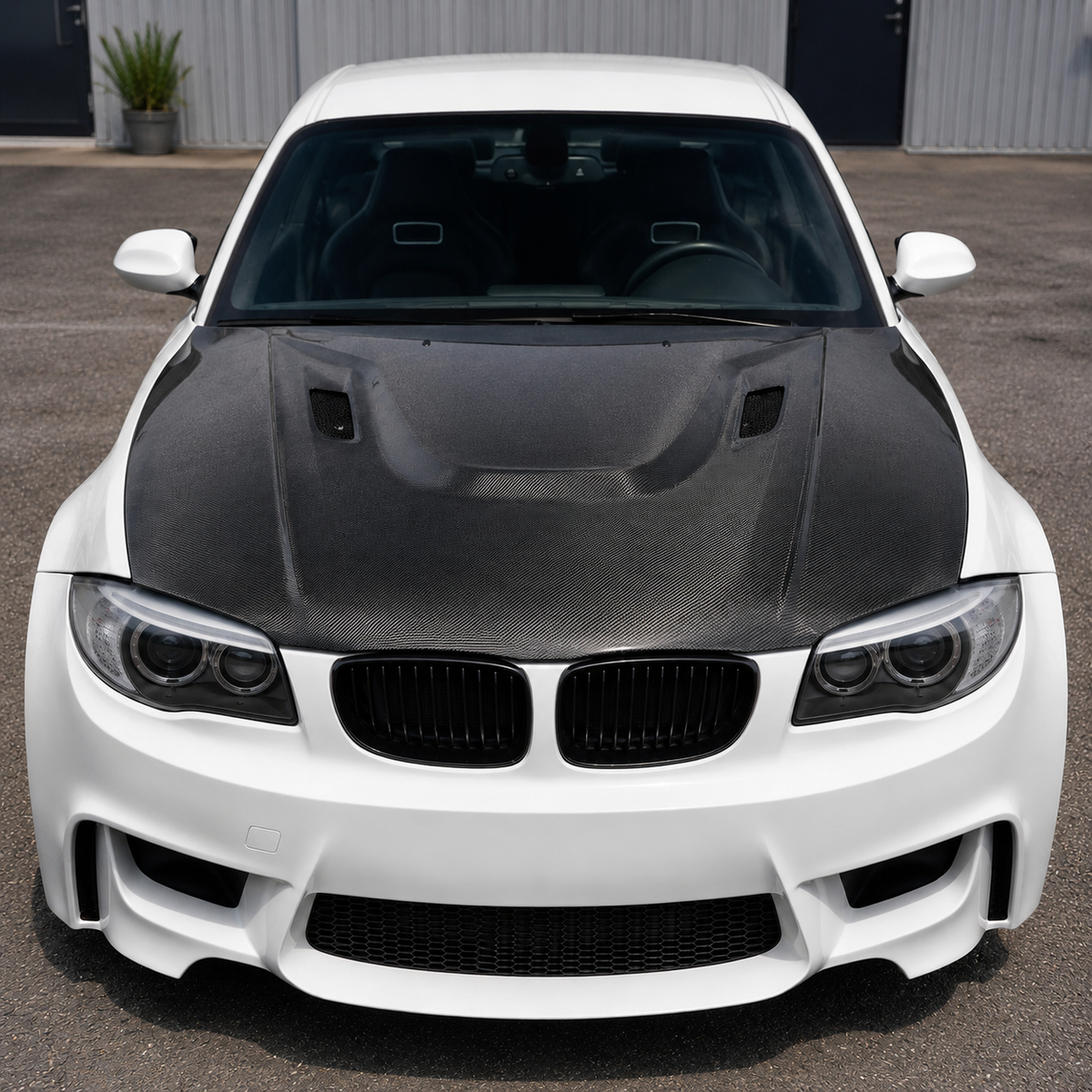 BMW 1M Style Carbon Fiber Hood for E82 E87 E88 1 Series 128i