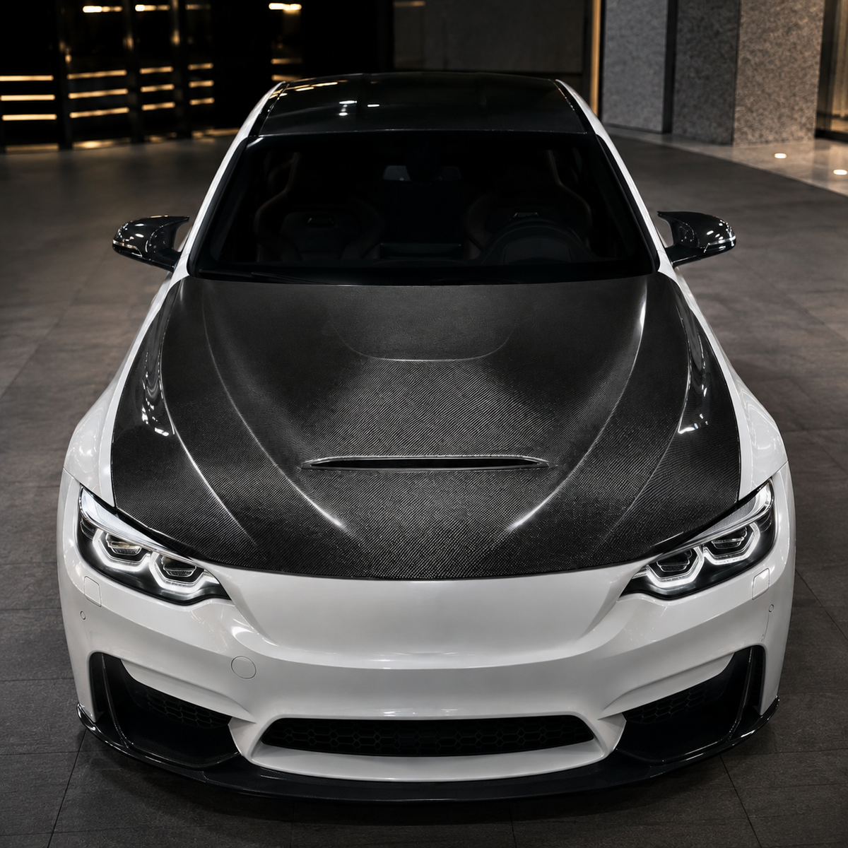 BMW M3 M4 F80 F82 F83 GTS Style Carbon Fiber Hood