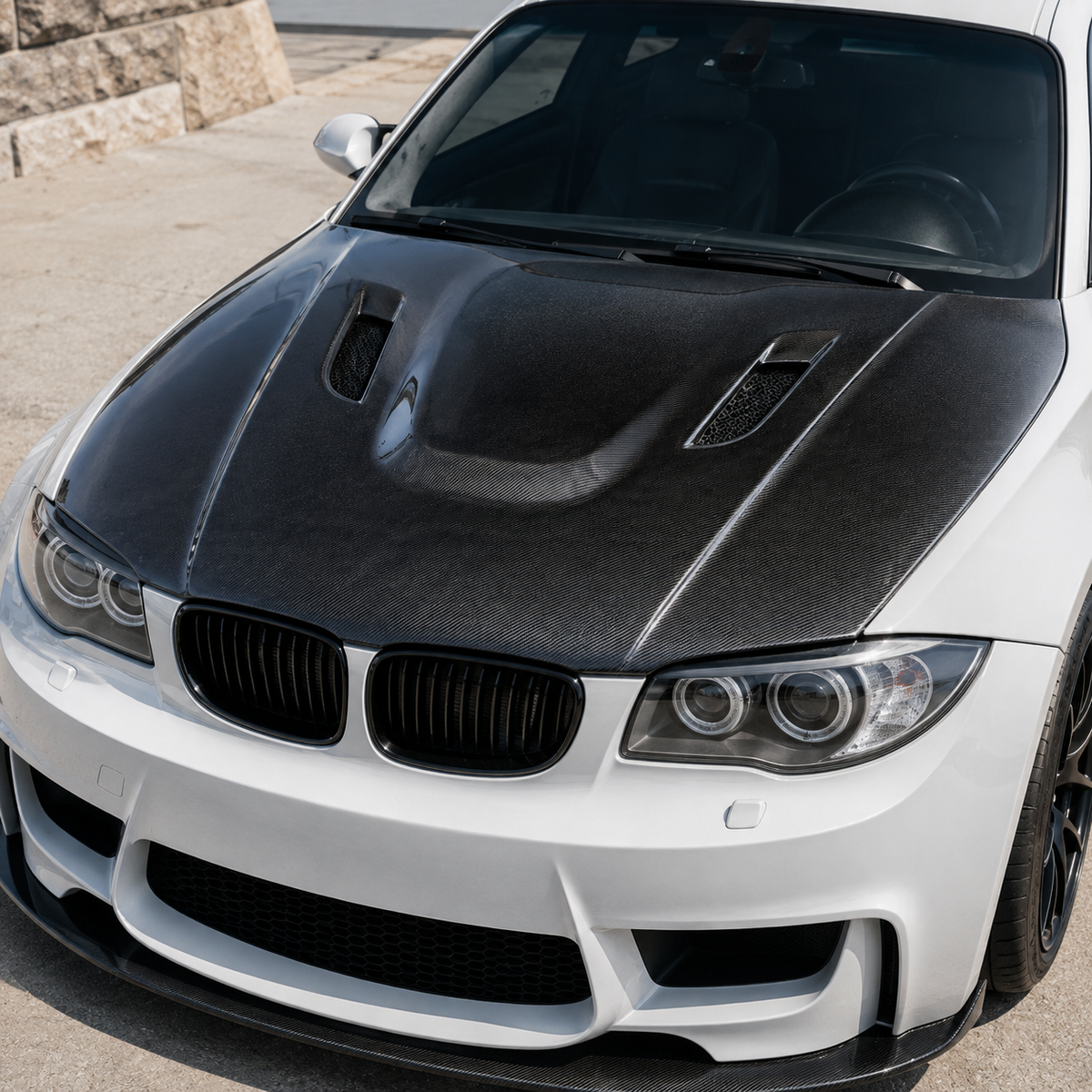 BMW 1 Series E82/E88 1M Style Carbon Fiber Hood