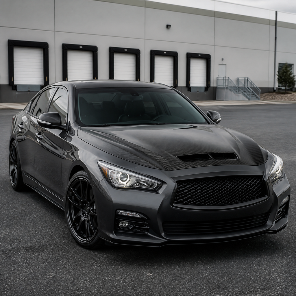 2014–2020 Infiniti Q50 GTS Style Carbon Fiber Hood – Front Bonnet Exterior Upgrade
