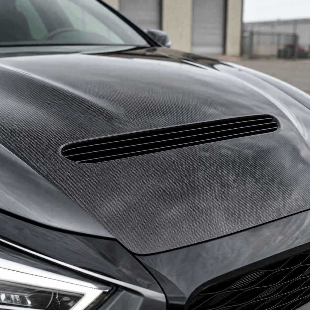 2014–2020 Infiniti Q50 GTS Style Carbon Fiber Hood – Front Bonnet Exterior Upgrade