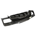 Corvette C8 Carbon Fiber Rear Diffuser Lip Vertical Fins 2020-2024 3K Twill Gloss Clear Coat Bolt-On Aerodynamic Bumper Trim Kit