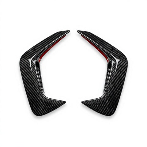 Corvette C8 Dry Carbon Fiber Door Handle Covers 2020-2024 3K Twill Gloss Clear Coat Bolt-On Exterior Trim Styling Upgrade Pair