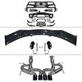 Corvette C8 Z06 Carbon Fiber Body Kit Front Bumper Rear Wing Exhaust 2020-2026 3K Twill Gloss Clear Coat Bolt-On Aero Upgrade