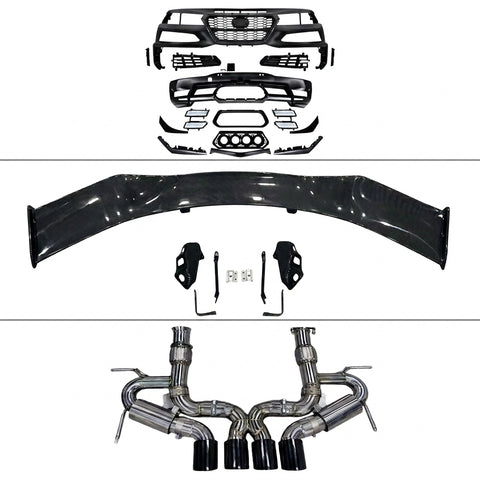 Corvette C8 Z06 Carbon Fiber Body Kit Front Bumper Rear Wing Exhaust 2020-2026 3K Twill Gloss Clear Coat Bolt-On Aero Upgrade