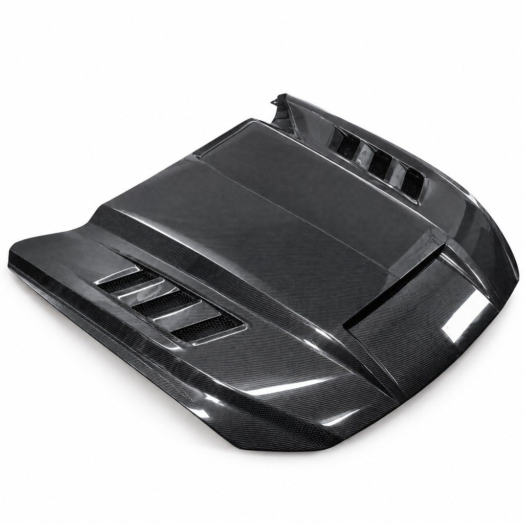 2015–2017 Ford Mustang 2-Door Terminator Style Double-Sided Carbon Fiber Hood